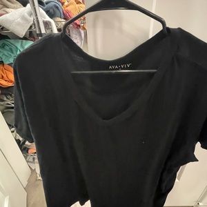 Black ava and viv black v neck